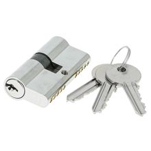 Цилиндр для замка Extreza AS-60 ключ-ключ 25x10x25 полированный хром F04