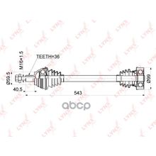 Привод В Сборе | Перед Лев | Skoda Octavia Ii 1.6 04-   Mt   = Fr Lh LYNXauto арт. CD1130