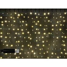 Rich LED RL-C2*9-CB WW Уличный светодиодный Занавес 2x9 м, теплый белый, пост свечение, провод черный