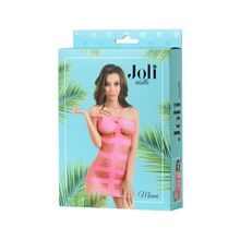 Прелестное платье-сетка Joli Miami L-XL Розовый