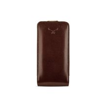 Кожаный чехол для iPhone 4 и 4S Mapi Ainos Wallet Flip Case, цвет темно-коричневый (M-150505)