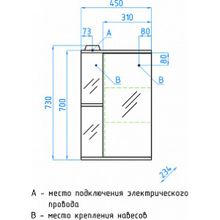 Зеркало-шкаф Style Line Эко Стандарт Николь 45 С белый