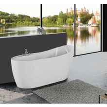 Отдельностоящая, овальная акриловая ванна,1525x800x760    BelBagno BB301 Белый