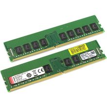 Модуль памяти Kingston    KVR21E15D8K2   16    DDR4 DIMM 16Gb KIT 2*8Gb    PC4-17000    CL15 ECC