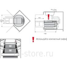 Угловая поворотная система Hailo Rondo 48 литров 3645121