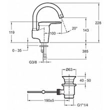 Смеситель Jacob Delafon Kandel E661RU-CP для раковины