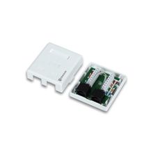 Розетка настенная KRAULER 2 порта RJ-45(8P8C) кат.5e 110 IDC