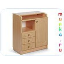 Комод Мебеком  МДФ (80 3-ящика,ниша,дверца)