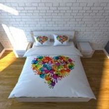 Постельное белье из сатина Ручное сердце Евро Макси NEWTONE 46153