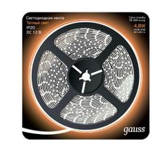 Gauss Светодиодная лента Gauss 4,8W m 60LED m 2835SMD теплый белый 5M 312000105 ID - 261589