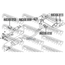 Кронштейн Крепления Глушителя Nissan Pathfinder R51m 2005.01-2014.11 [El] Febest арт. NEXB010