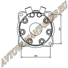 DYNE Компрессор Dyne DY7H15, PV8, 24V (горизонтальный выход)