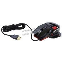 Mad Catz Cyborg R.A.T.5 Laser Mouse [Gloss Black] 5600dpi  (RTL) USB 8btn+Roll [D20-MCB4370500C2]