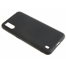 Силиконовый чехол TPU Case матовый Samsung A01 черный