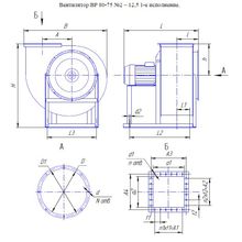 Радиальный вентилятор ВР 80-75 №12 Исп.1