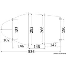 Osculati Tarpaulin universal 427 488 x 210 cm grey 300D, 46.503.03