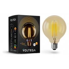 Voltega Лампа светодиодная Voltega Globe E27 6Вт 2800K VG10-G95GE27warm6W ID - 421228