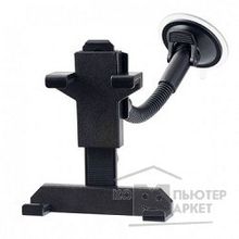 Perfeo PH-709-Pr Автодержатель для планшета 6"- 8" на стекло на гибкой штанге пластик черный Promo