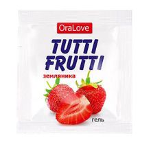 Биоритм Пробник гель-смазки Tutti-frutti с земляничным вкусом - 4 гр.