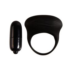 Baile Черное вибрирующее эрекционное кольцо (черный)