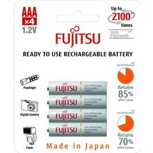 Аккумулятор Fujitsu R03 HR-4UTCEX (4В) ААА 750 мАч (4 шт в упаковке)
