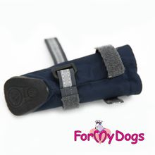 Сапоги для средних и крупных собак на флисе непромокаемые синие FMD624-2017 B