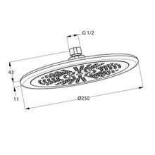 Верхний душ Kludi Freshline (6751105-00) 250 мм