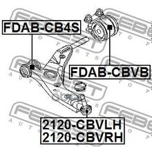 Опора Шаровая Нижнего Рычага | Перед Лев | Ford Kuga Cbv 2008-2012 [Eu] Febest арт. 2120CBVLH