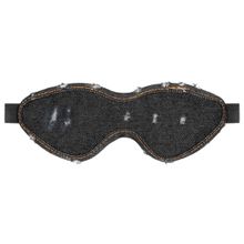 Shots Media BV Черная джинсовая маска на глаза Roughend Denim Style (черный)