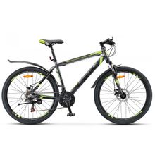 STELS Navigator-600MD.17 26" (21ск, алюм, аморт.вилка, диск, Micrishift TS38 Tourney Kangyue)(рама 16", антрацитовый лайм)