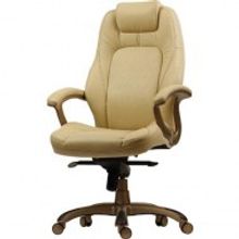 Кресло для руководителя Easy Chair CS-630Е бежевое (кожа пластик)