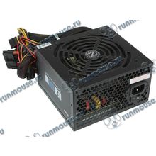 Блок питания 600Вт Zalman "ZM600-LEII" ATX12V V2.3 (20 24+4 8+6 8pin, вентилятор d120мм) + кабель питания EURO (1.5м) (ret) [133831]