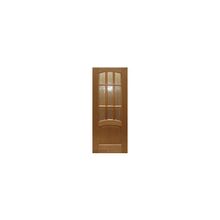 Шпонированная дверь. модель: Карелия ПО Орех (Размер: 700 х 2000 мм., Комплектность: + коробка и наличники, Цвет: Орех)