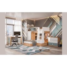 Алмаз. Любимый дом Модульная детская Модекс-2 (Дуб золотой Белый Голубой)