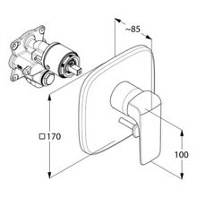 Смеситель для ванны Kludi Ameo (416500575) скрытого монтажа