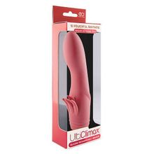 Розовый вибратор с усиками ULTI CLIMAX RECHARGEABLE VIBRATOR - 17 см. Розовый