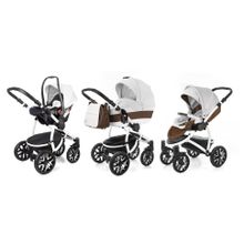 Коляска 3 в 1 Esspero Grand Discovery (шасси White) - Canella leatherette