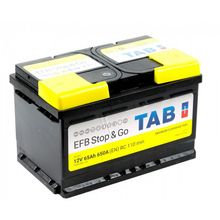 Аккумулятор автомобильный TAB EFB 65.0 Ah 650 A STOP&GO 212065 ОП низ 278x175x175