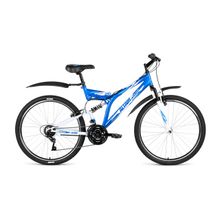 Велосипед FORWARD ALTAIR MTB FS 26 1.0 синий-белый 16" 26" (2018)