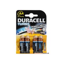 Батарейки DURACELL  LR6-4BL TURBO (80 240 20400)  Блистер  4шт   (AA)