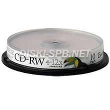 CD-RW диск Smart Track 700 Мб. 4-12х. 10 дисков.