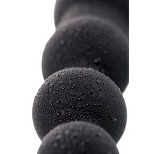 A-toys Черная анальная цепочка A-toys с вибрацией - 34 см. (черный)