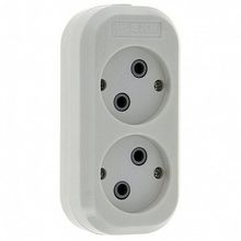 Колодка розеточная   ЭКСПЕРТ 2-местный, AKB10-2 | код. AKB10-2 |  EKF