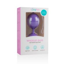 Easy toys Фиолетовые вагинальные шарики Wiggle Duo (фиолетовый)