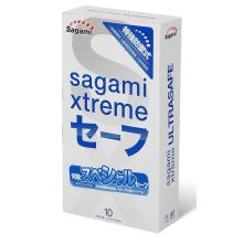 Sagami Презервативы Sagami Xtreme Ultrasafe с двойным количеством смазки - 10 шт. (прозрачный)