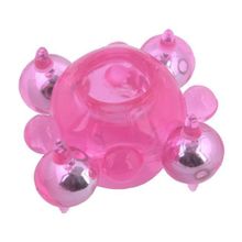 ToyFa Эрекционное кольцо c бусинками (розовый)