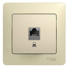 Розетка компьютерная 1xRJ45 Cat.5 GLOSSA, бежевый |  код. GSL000281K |  Schneider Electric