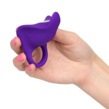 Фиолетовое перезаряжаемое эрекционное кольцо Silicone Remote Orgasm Ring (149697)