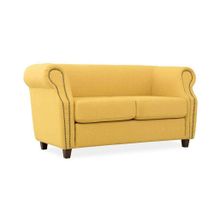 Диван прямой Бруклин yellow желтый-велюр