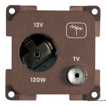 Osculati TV-antenna socket brown, 14.662.01